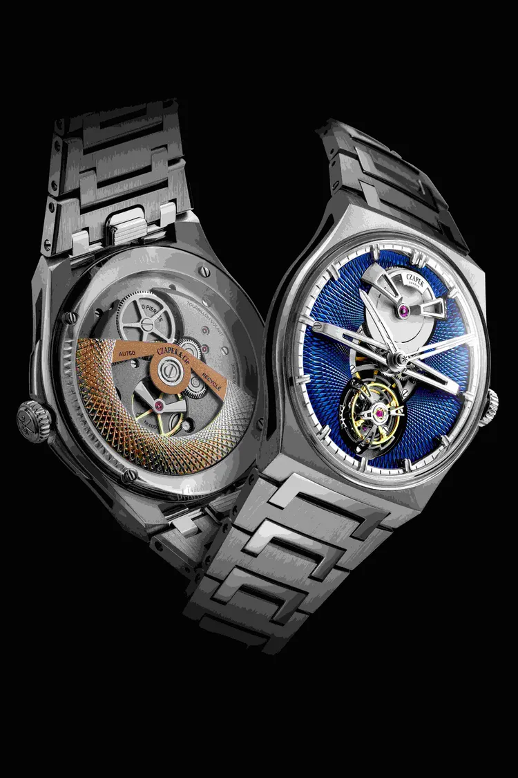 CZAPEK_Antarctique Tourbillon Titanium Cosmic Blue，306萬元。品牌提供
