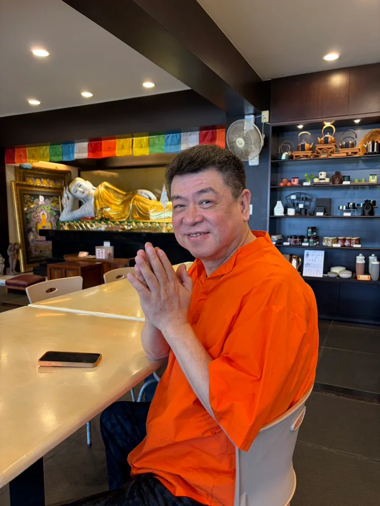 孫德榮今天去看塔位，對後事看得很開，喜歡事前先準備好。孫德榮提供