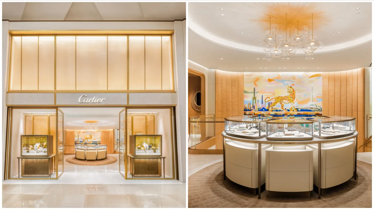 卡地亞（Cartier）高雄漢神百貨專賣店，迎來華麗蛻變，擴建為雙層、佔地180坪的寬敞空間。品牌提供