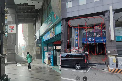 中壢世紀廣場騎樓天花板突崩落　路過民眾嚇壞！建管處出手了　