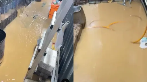北市發豪雨特報！內湖又遇淹水　店家：雨可以不要用倒的嗎？