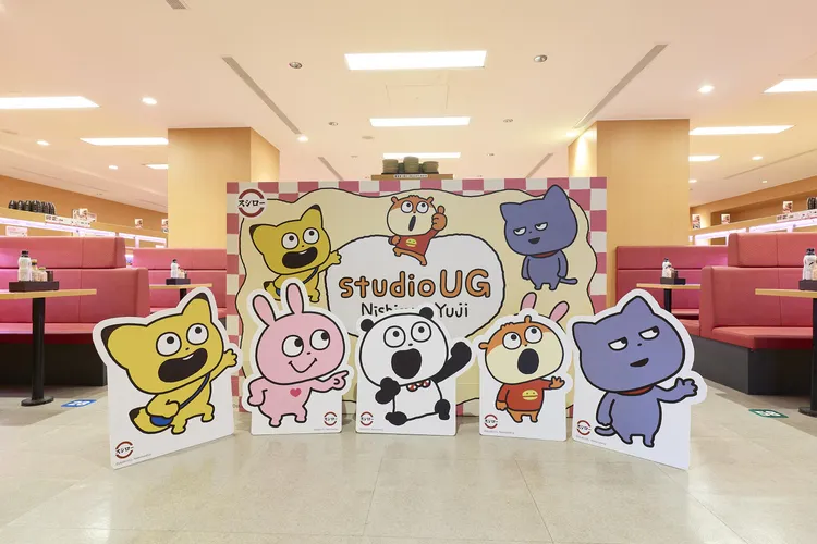壽司郎全台規劃6家限定主題店，讓粉絲近距離感受《studio UG》角色魅力。業者提供