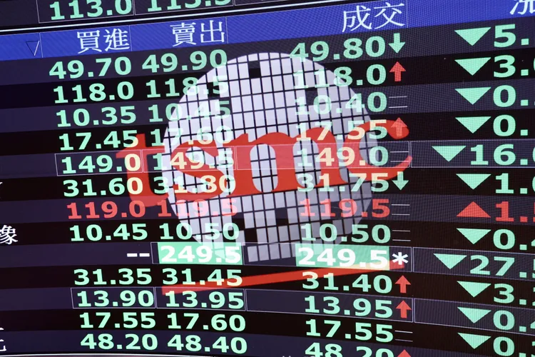 台股下跌圖。莊宗達攝