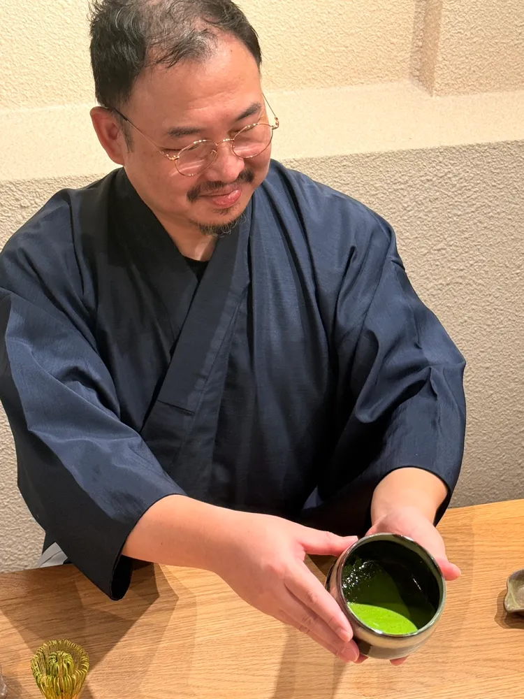 台灣辻利茶舗總經理內田翔太郎分享抹茶文化。陳揚盛攝