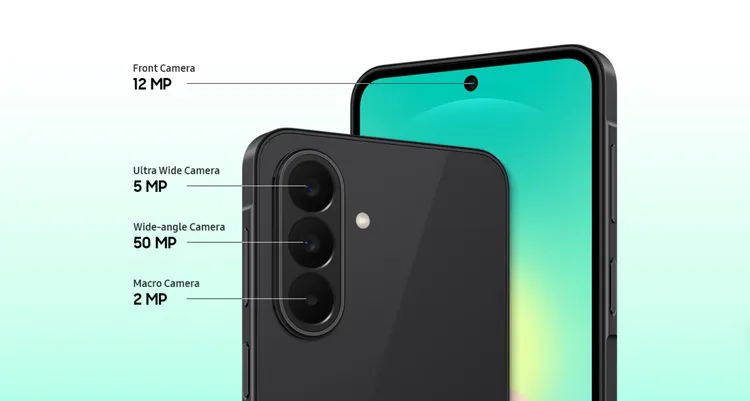 Galaxy A27超廣角鏡頭從前代800萬畫素降至500萬畫素，防護等級也從IP67改為IP64。三星官網