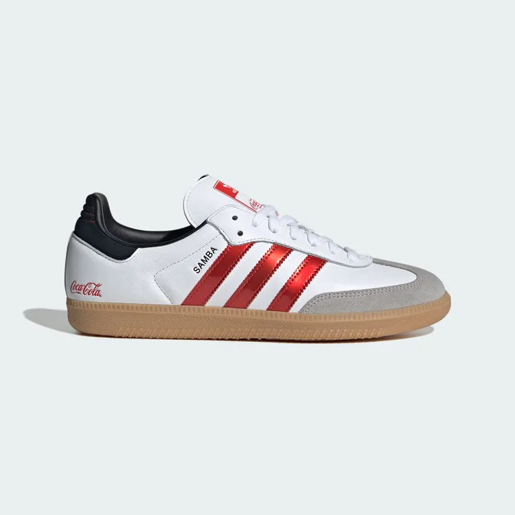 adidas Originals、可口可樂聯名系列SAMBA OG COCA-COLA，3890元。品牌提供