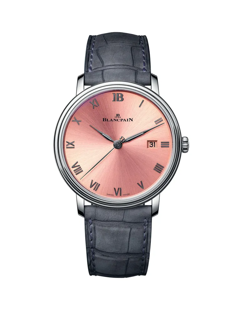 Blancpain Villeret Ultraplate超薄腕錶38mm，在台北101全球首發，33萬6000元。品牌提供