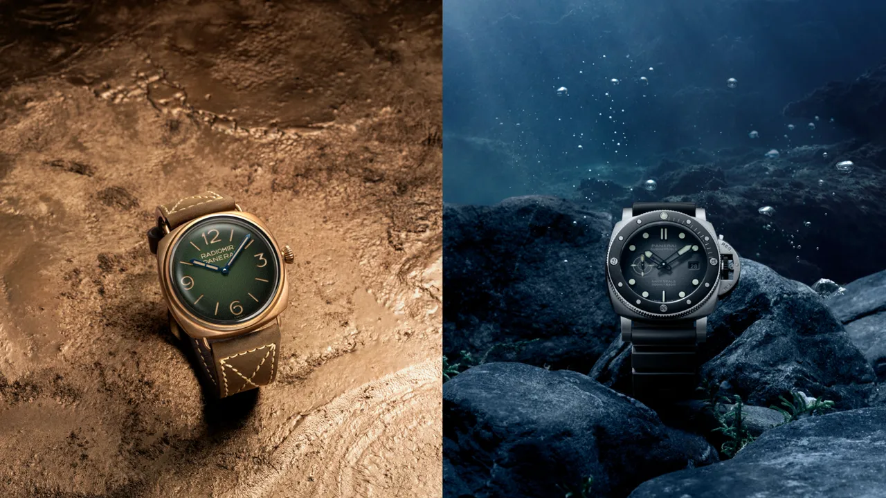 沛納海推出Radiomir 青銅腕錶（PAM00760）、Submersible Navy SEALs系列腕錶（PAM01738）兩款新錶。品牌提供
