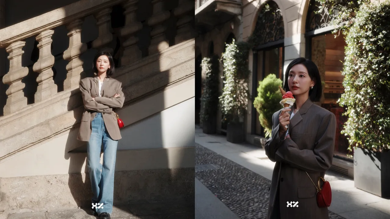 金智媛分享在米蘭的淨化眼球美照，短髮造型讓人夢回《太陽的後裔》尹明珠。翻攝IG