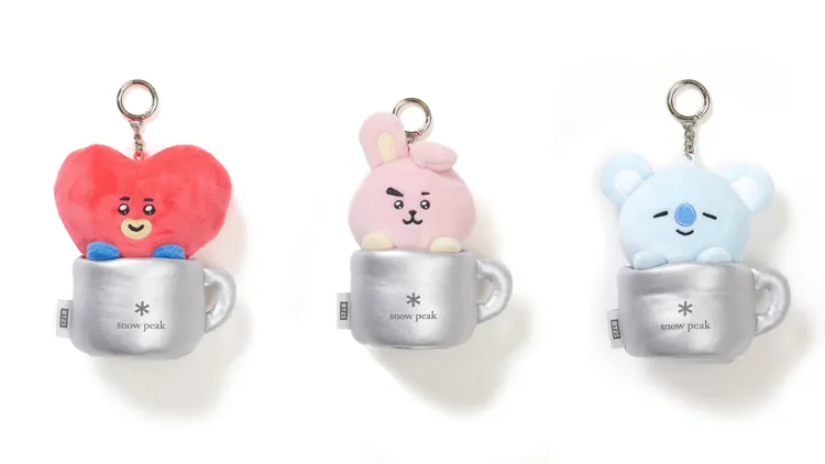 Snow Peak X BT21聯名系列鑰匙圈，各900元。品牌提供