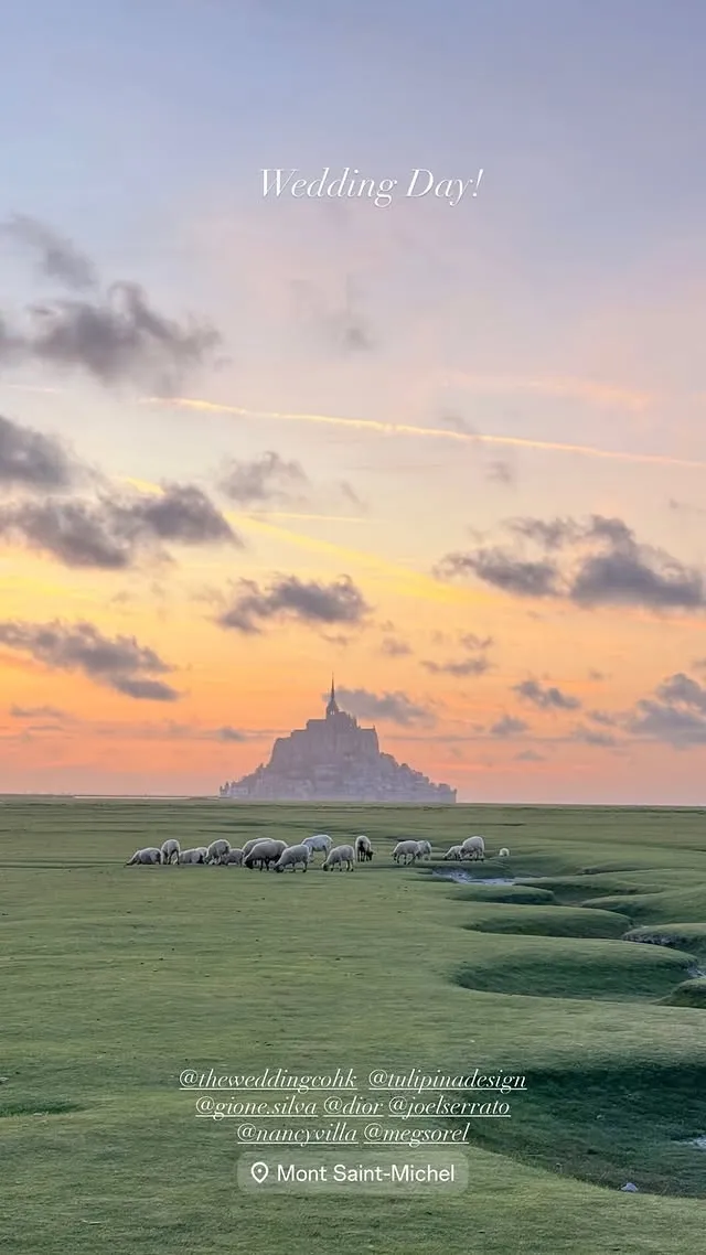 聖米歇爾山（Mont Saint-Michel）被列為世界文化遺產。翻攝theweddingcohk IG