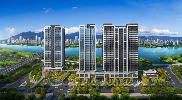 「左岸明珠」因坐擁中和左岸河景景觀，備受關注。