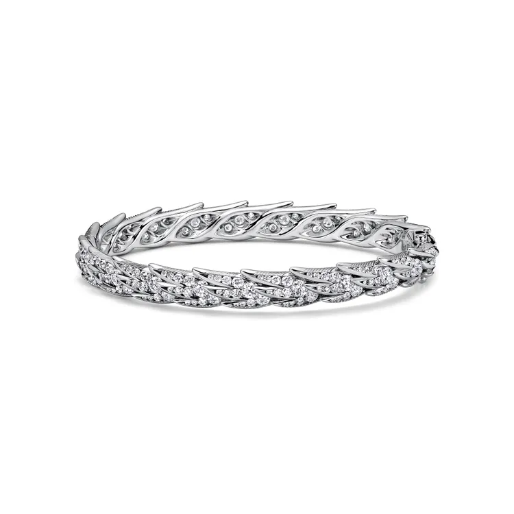 Tiffany石上鳥珠寶系列Wings寬版手環。品牌提供