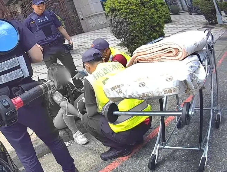 警消到場救援。中壢警分局提供