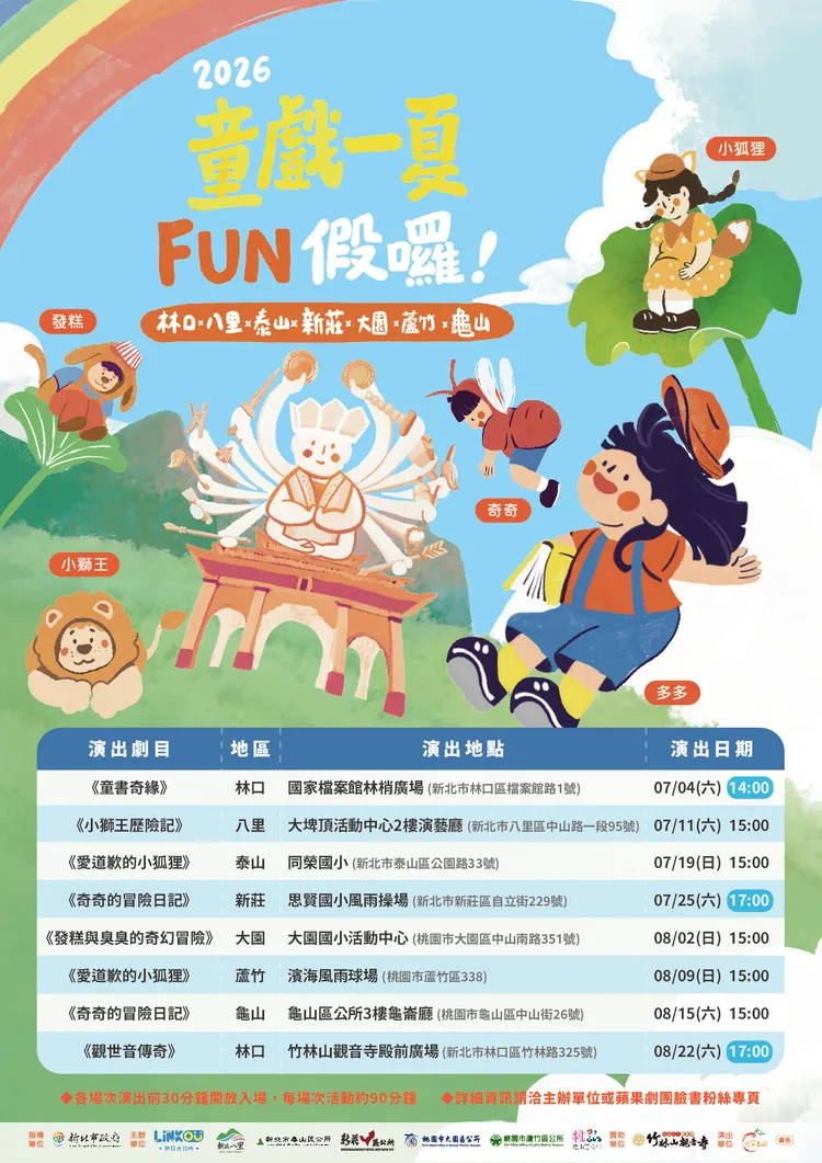 第四屆暑期兒童藝文戲劇演出「童戲一夏FUN假囉！」活動訊息。公所提供
