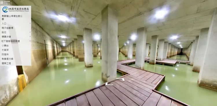 龍山埤塘生態公園擁有5萬立方公尺的滯洪空間。取自桃園市政府水務局