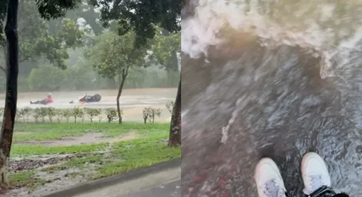 超大豪雨炸屏東　騎士「連人帶車被沖走」驚悚影片曝光