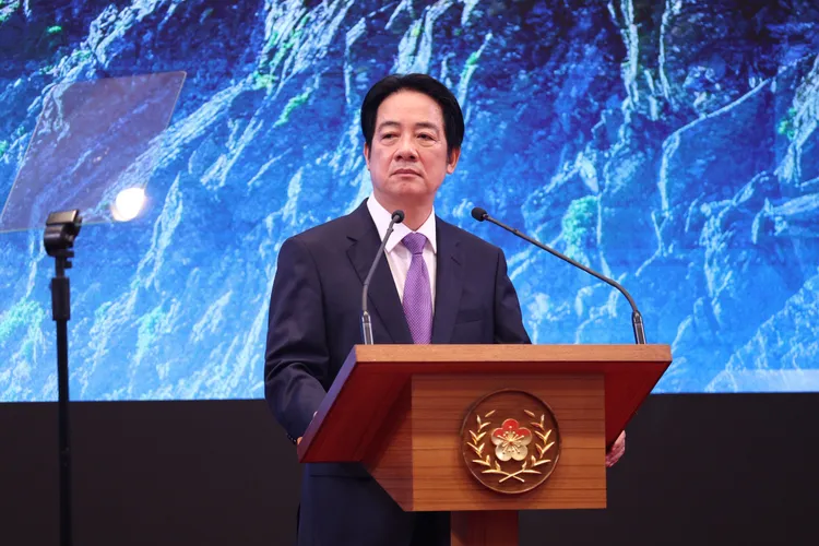 賴清德總統發表執政兩周年談話。莊宗達攝