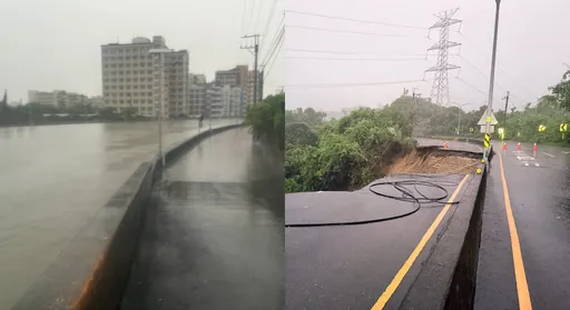 比莫拉克還慘！台南仁德交流道淹水　路多處崩壞