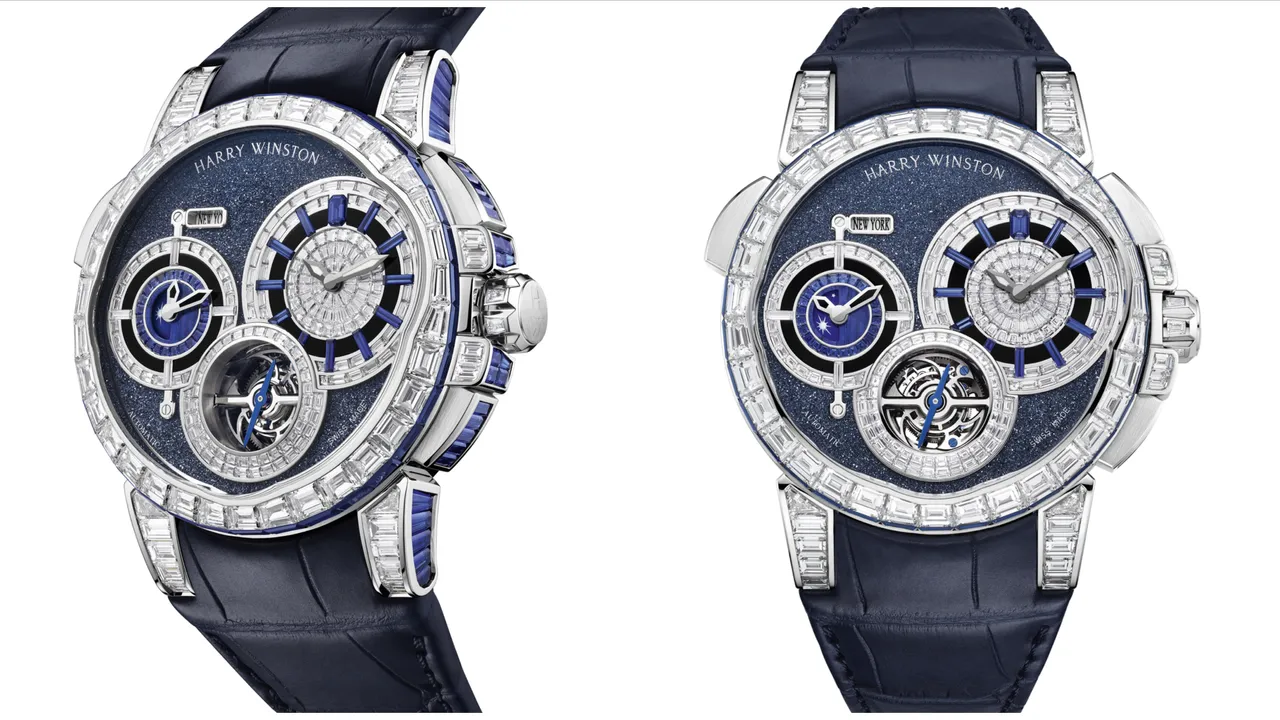 海瑞溫斯頓（Harry Winston）推出全球限量5只的Ocean系列Tourbillon GMT Worldtimer腕錶。品牌提供