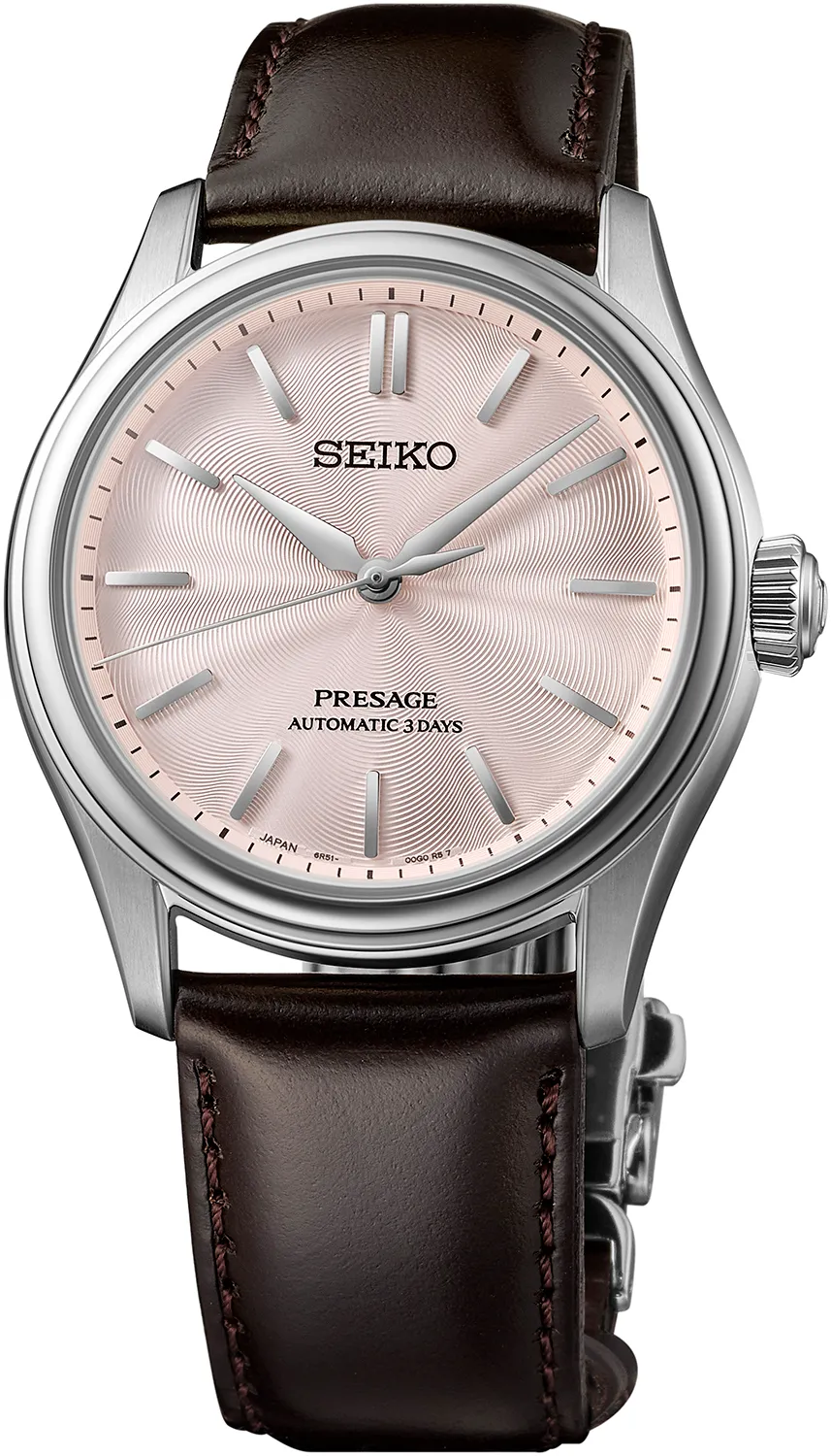 Seiko Presage Classic系列富岡絲綢面盤腕錶HCC003，3萬1000元。品牌提供
