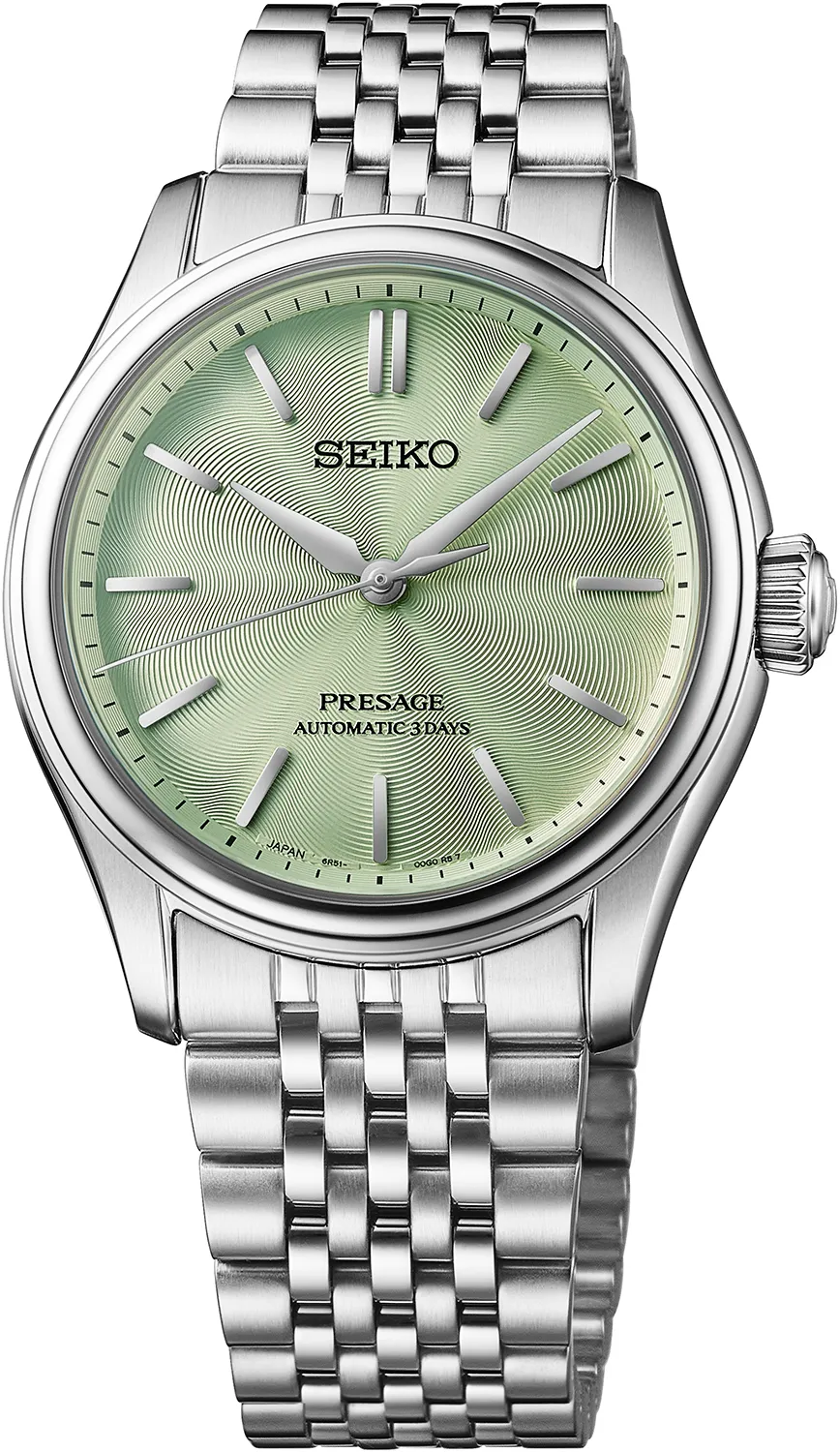 Seiko Presage Classic系列富岡絲綢面盤腕錶HCC002，3萬2000元。品牌提供