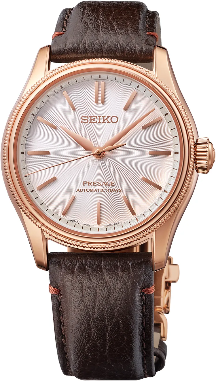 Seiko Presage Classic Series系列富岡絲綢面盤限量腕錶HCC008，3萬6500元。品牌提供