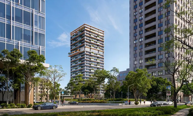 該都更案後外觀模擬圖。臺北市住宅及都市更新中心