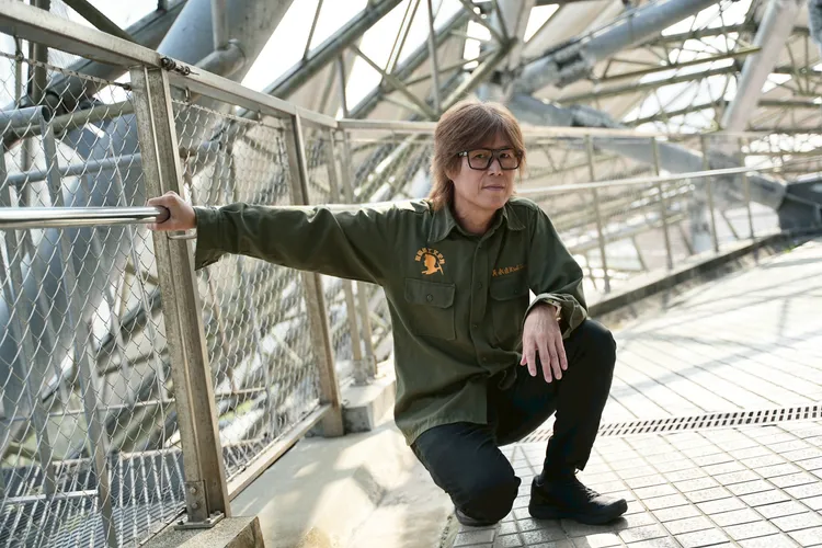 55歲的吳永吉近年積極參賽鐵人三項，狀態維持非常好。彭欣偉攝