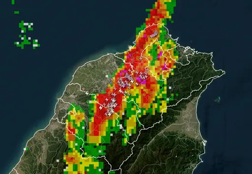 午後對流大爆發！北北基大雷雨狂炸　一圖看雷神發威