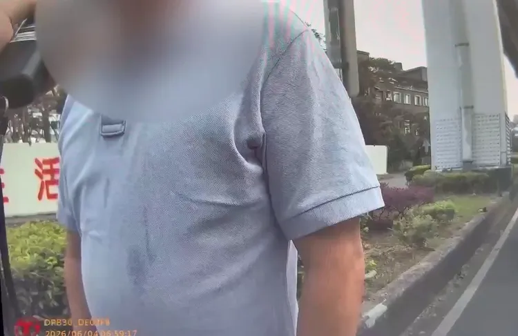 機車騎士郭男酒駕。翻攝畫面