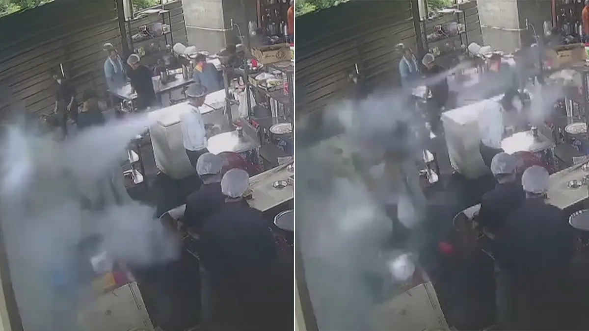 驚悚影片｜飯店冰箱突爆炸　20歲廚師到職1個月被碎片爆頭慘死