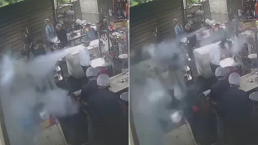 驚悚影片｜飯店冰箱突爆炸　20歲廚師到職1個月被碎片爆頭慘死