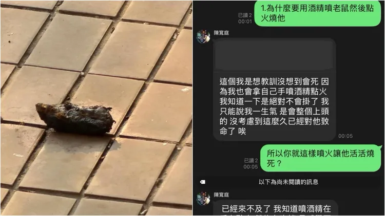 陳姓男大生遭控虐殺倉鼠。翻攝Threads