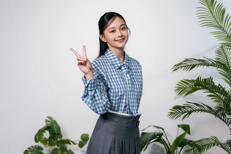 邵奕玫有張稚嫩童顏。大愛提供