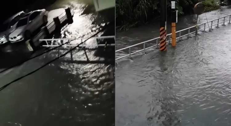 屏東縣長治鄉德榮村因暴雨淹水。網友love440076授權提供