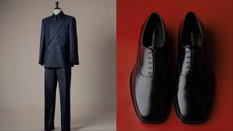 新郎Callum Turner的造型由Ferragamo量身訂製。翻攝Ferragamo IG
