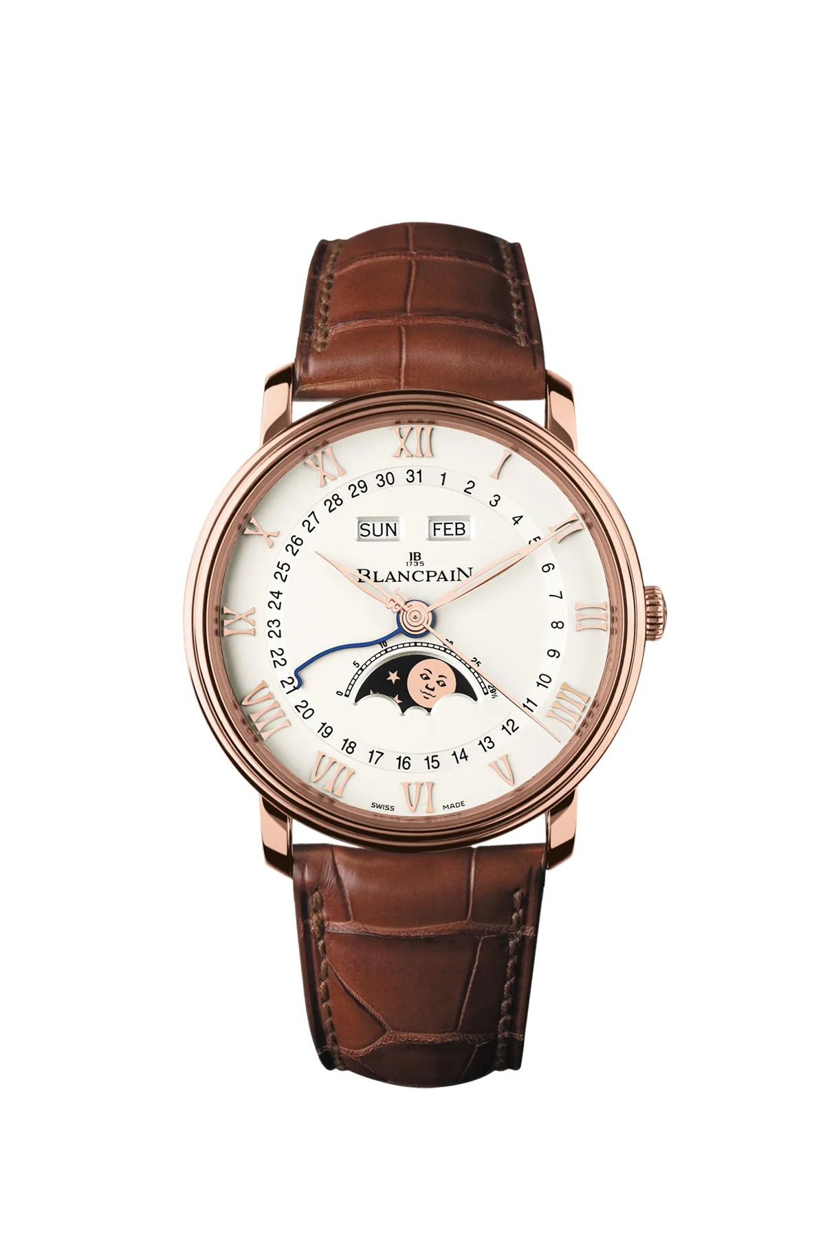 孫鍾元所配戴的Blancpain Villeret系列全日曆月相腕錶，99萬6000元。品牌提供