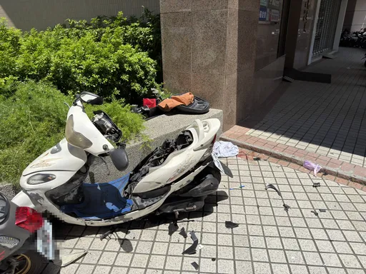 台中女10樓墜落壓人行道機車　全身骨折命危送醫