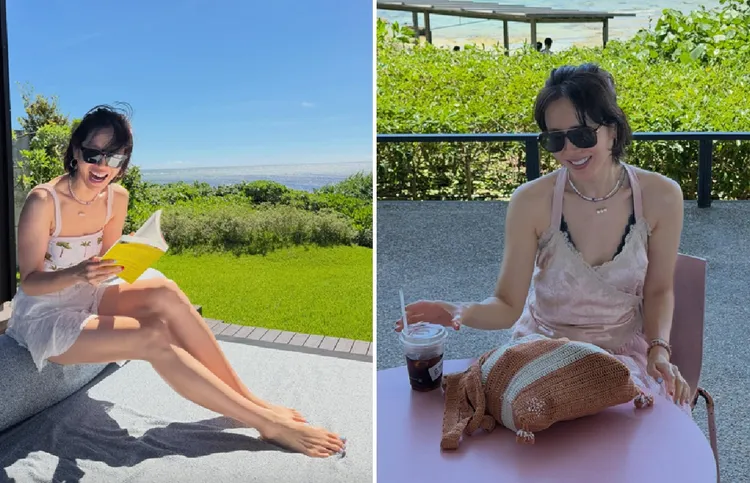 除了兒子的成長速度受到關注，孫藝真的幸福笑容同樣成為討論話題。。翻攝自孫藝真IG