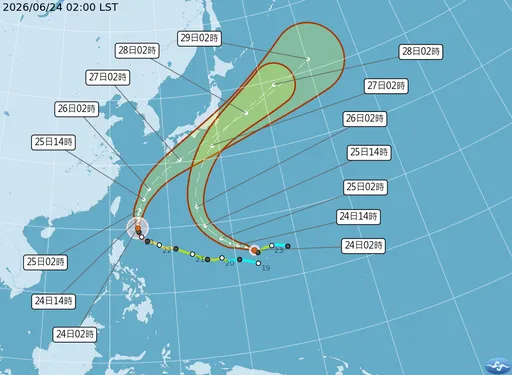 米克拉明離台最近！2區降雨最顯著　週五鋒面接力繼續下