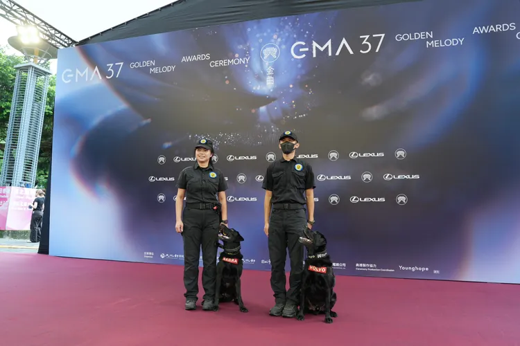 警犬巡邏金曲紅毯。攝影中心攝