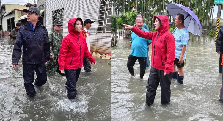 屏東暴雨釀淹水災情，縣長周春米道歉。翻攝周春米臉書