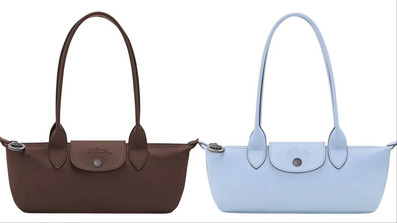 Longchamp Le Pliage Extra系列肩背袋M，各1萬4500元。品牌提供