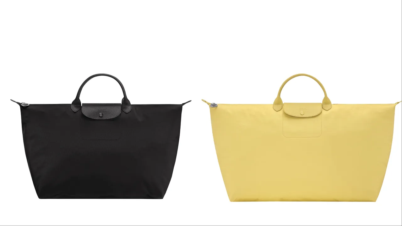 Longchamp Le Pliage One系列旅行袋L（左）7000元、Le Pliage One系列旅行袋XL （右）7900元。品牌提供