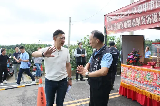 江啟臣帶頭爭取2700萬經費　台中石岡頭坪巷復建工程開工