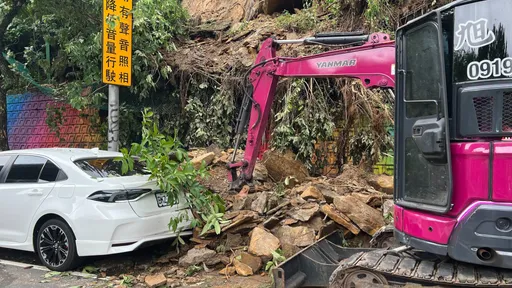 內湖成功路土石崩落　游淑慧：明起坡面修整估兩個月完工