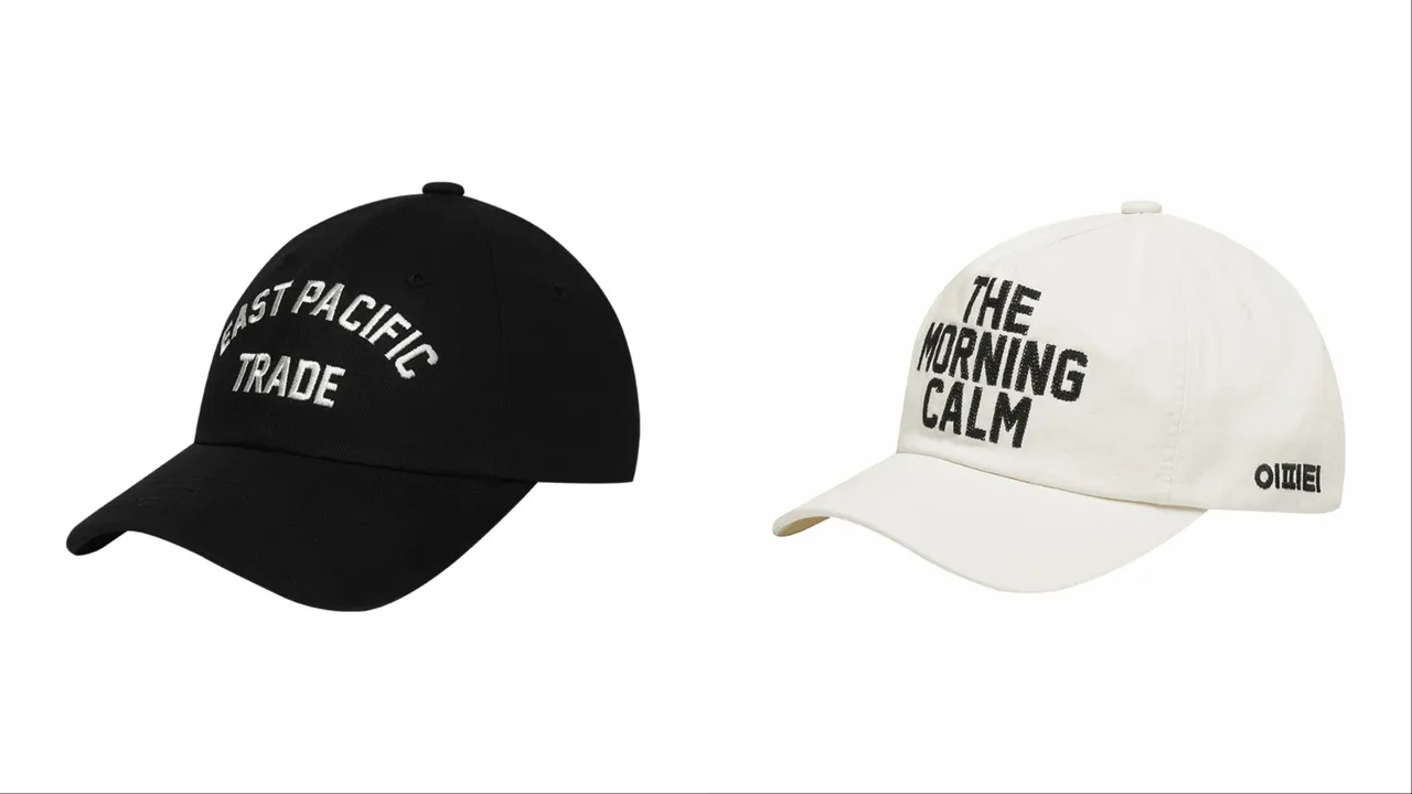 ept DAILY ARCH LOGO CAP（左）、MORNING CALM CAP（右），各1980元。品牌提供