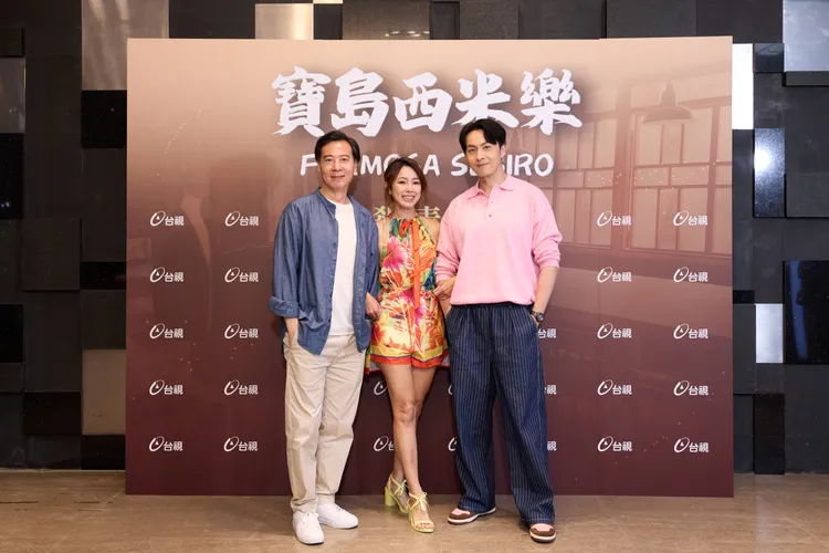 張雁名(右起)戲裡將和黃瑄有感情線，尹昭德自嘲太早殺青。台視提供