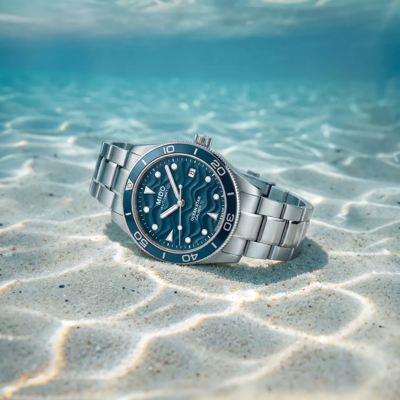 MIDO推出全新Ocean Star 39深淵藍腕錶。品牌提供